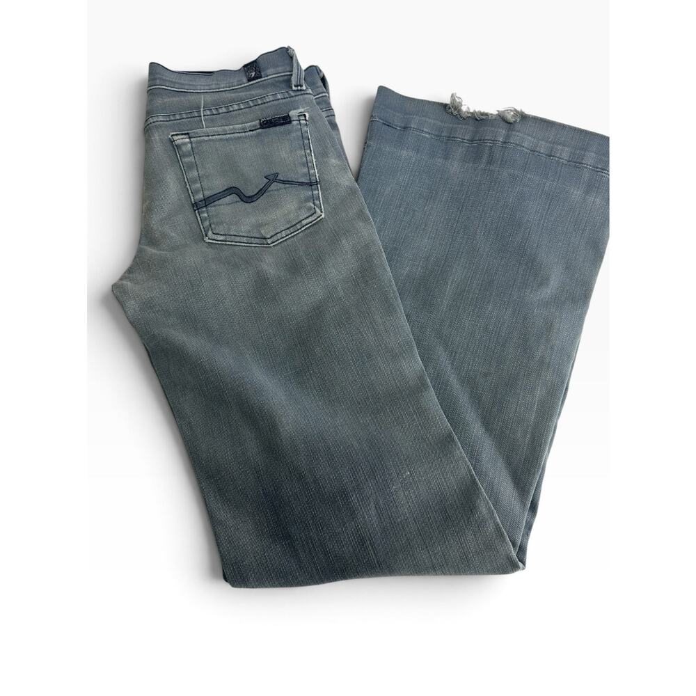 7 Seven For All Mankind Lowrise Ginger Flare Jeans Womens 25 Wide Leg - Picture 5 of 11